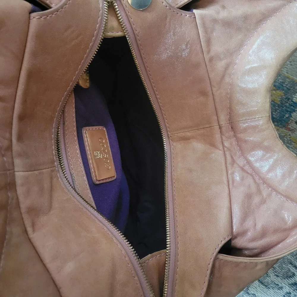 Gustto Brown Leather Boho Bag